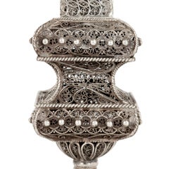Silver Filigree Judaica Spice Tower