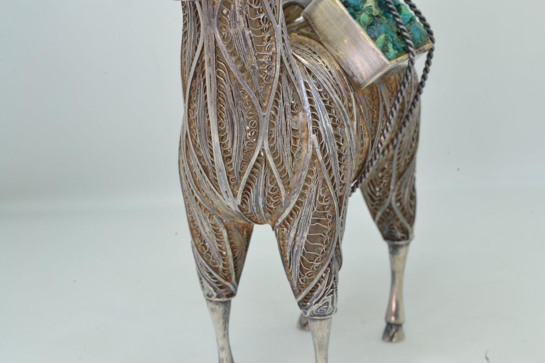 Silver filigree Llama Ornament - Silver 1