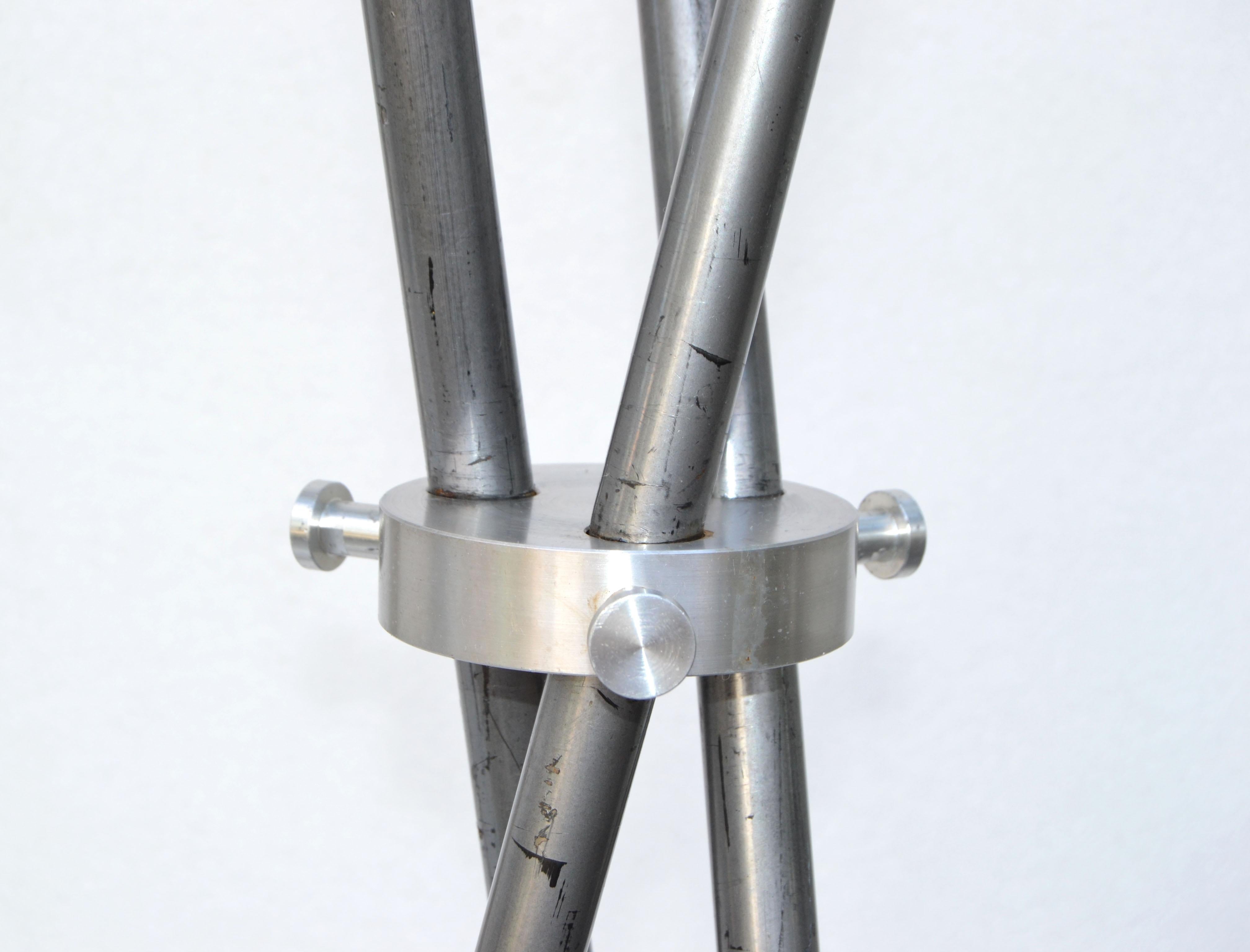 Silver Finish Tripod Coat Stand Hat Rack Space Age Mid-Century Modern, 1970 For Sale 2