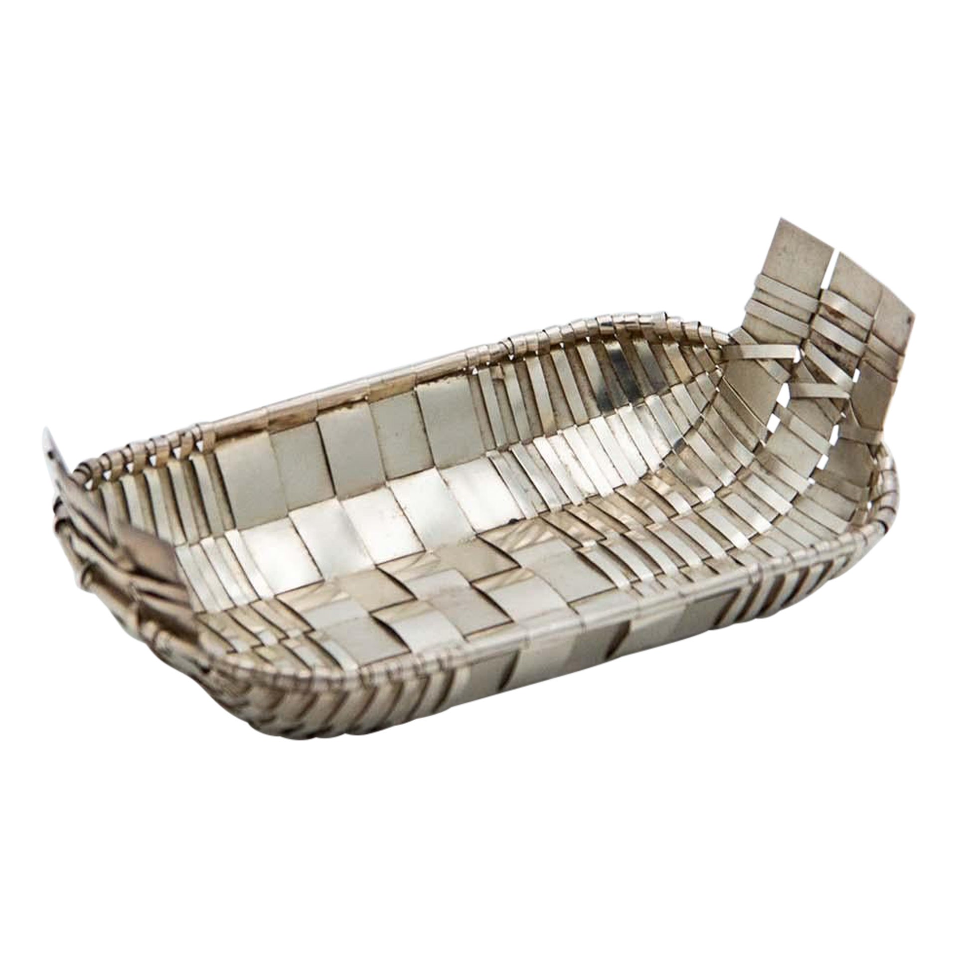 Silver fish basket with two handles