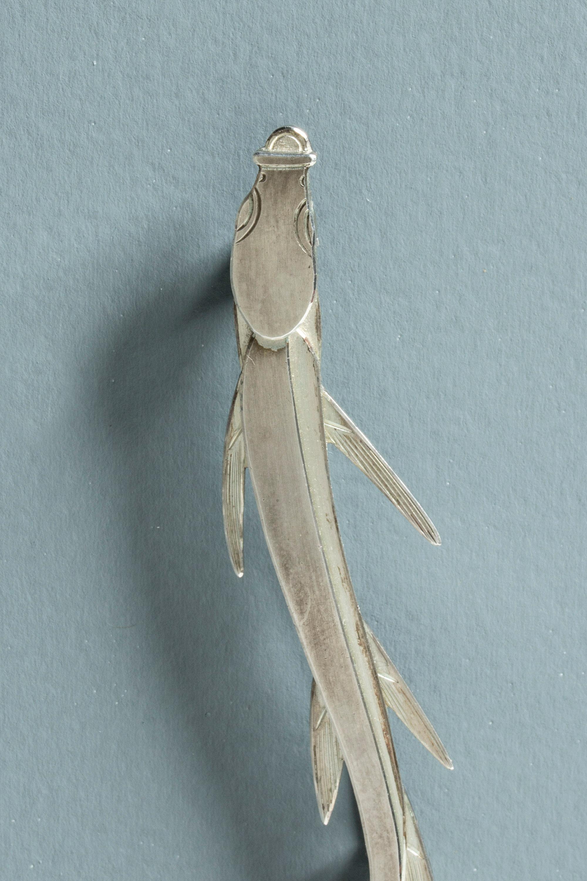 Silver Fish Brooch by Wiwen Nilsson, Sweden, 1965 3