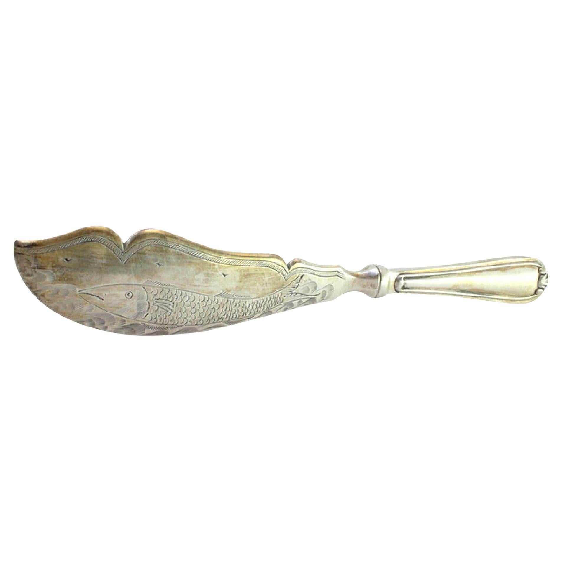 Silver fish knife For Sale