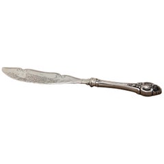 Silver fish knife with engraving