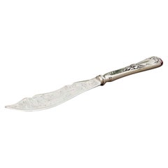 Silver fish knife with engraving