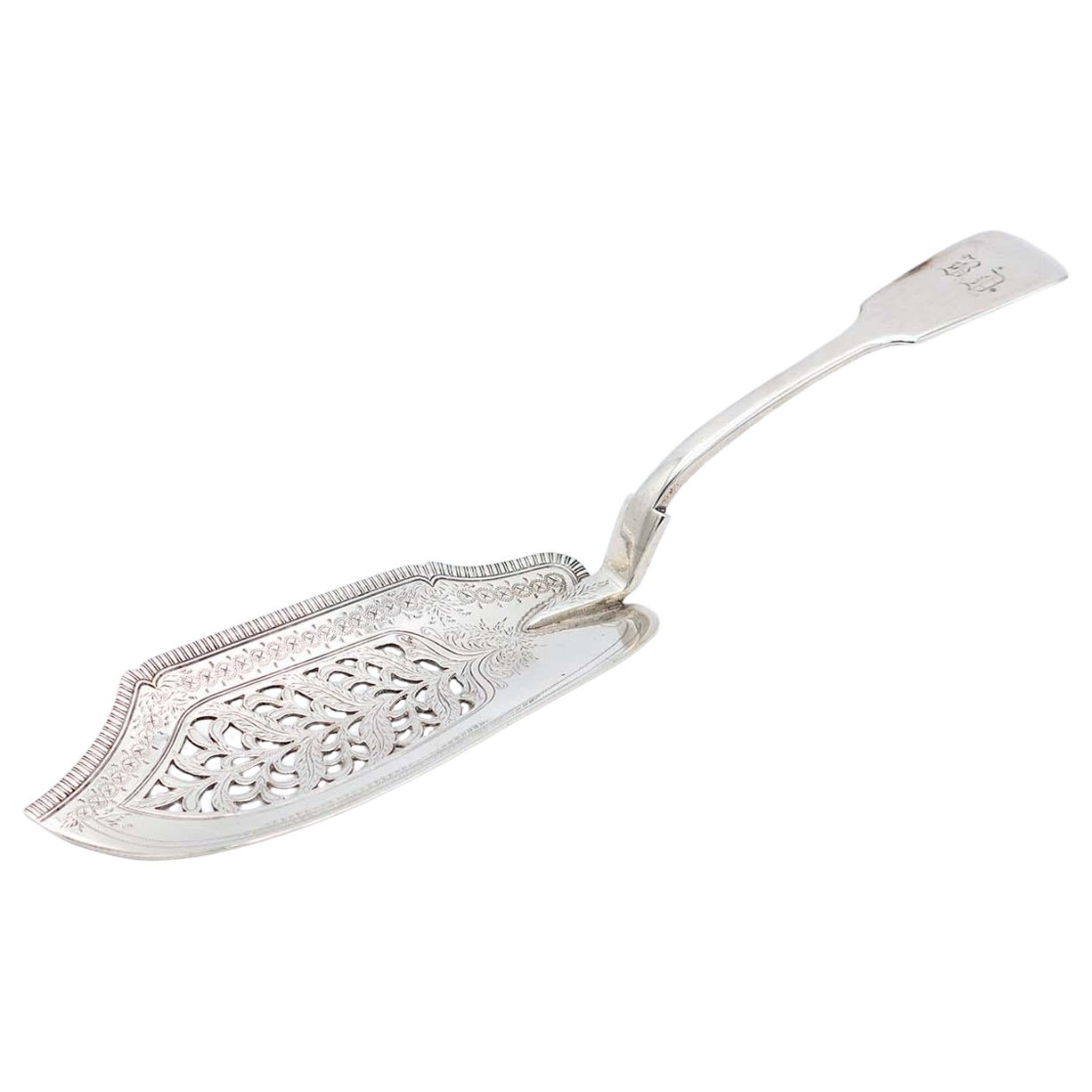 Silver fish serving spatula