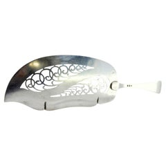 Silver fish serving spatula Antique Silver fish serving spatula