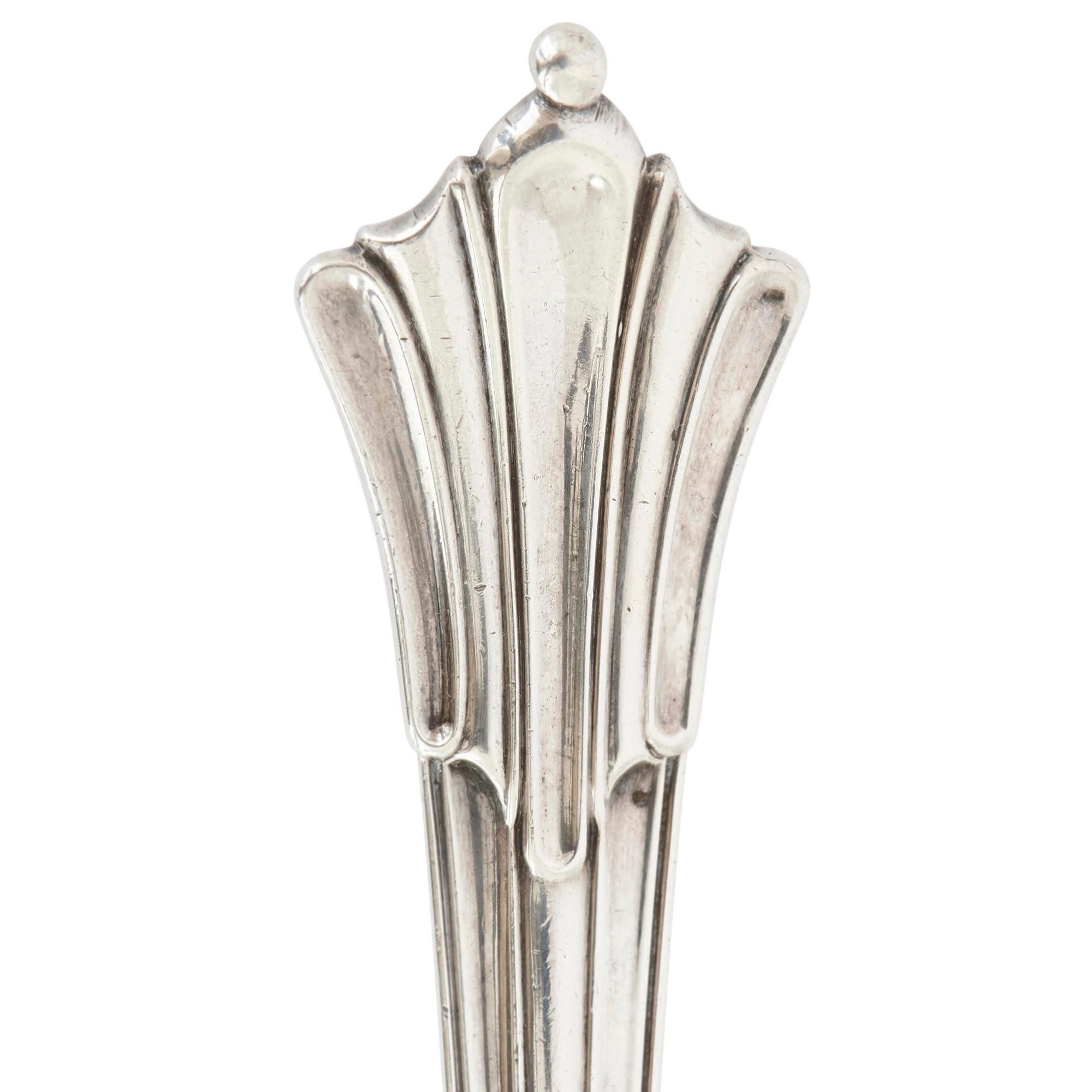 Neoclassical Silver Fish Slice and Fork by Goldsmiths & Silversmiths Co Ltd. For Sale