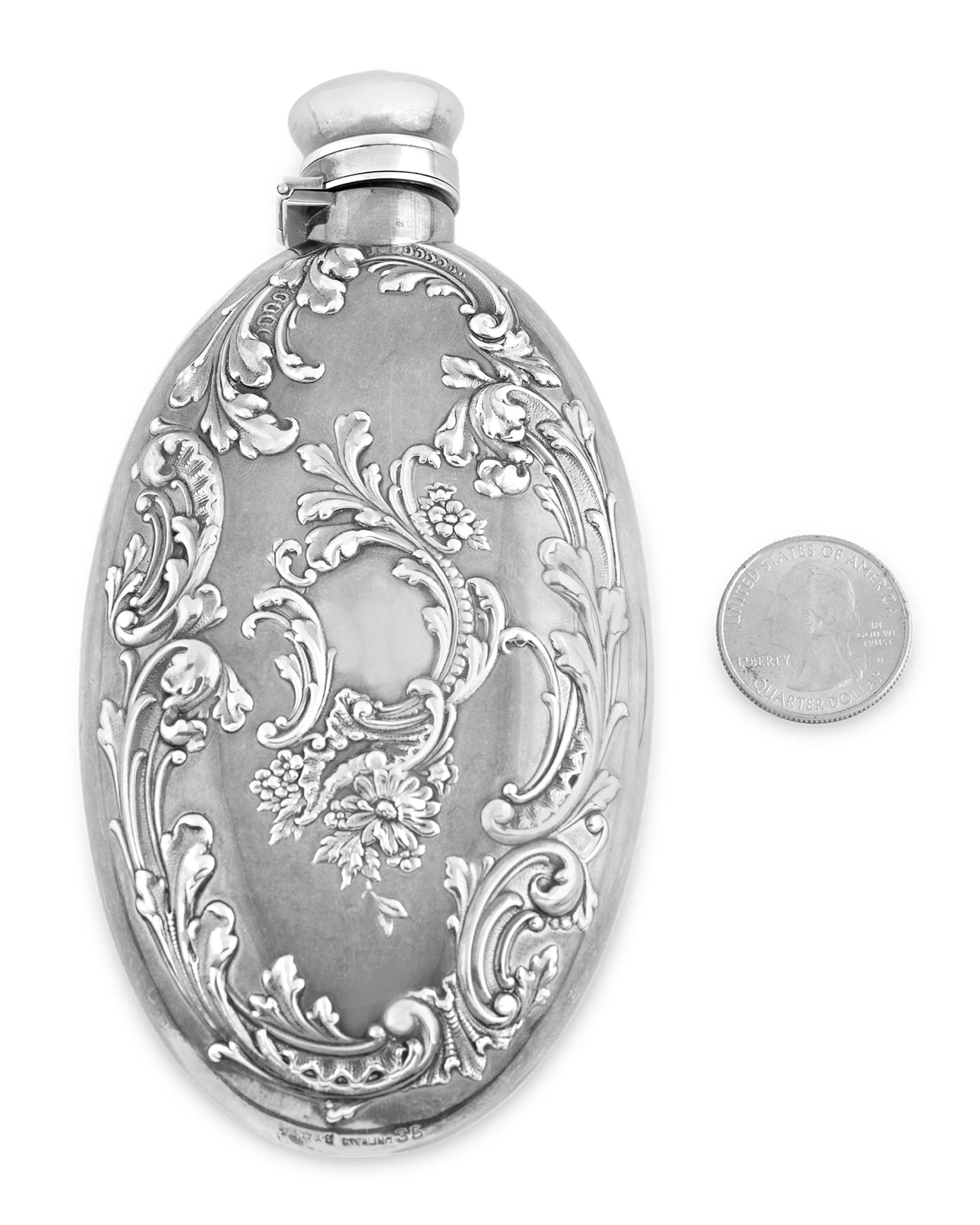 American Silver Flask by R. Wallace & Sons