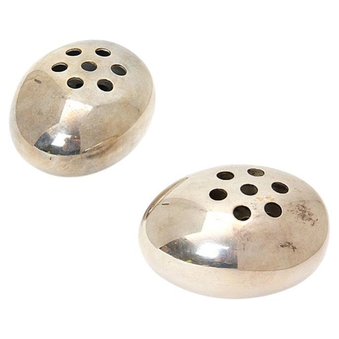 Silver Flower Frogs by Carl Cohr for Cohr, 1960s