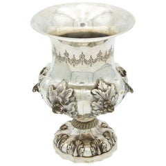 Silver flower vase