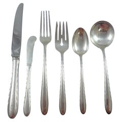 Juego de Cubiertos de Plata de Ley Flutes by Towle Para 12 Servicio 76 Piezas