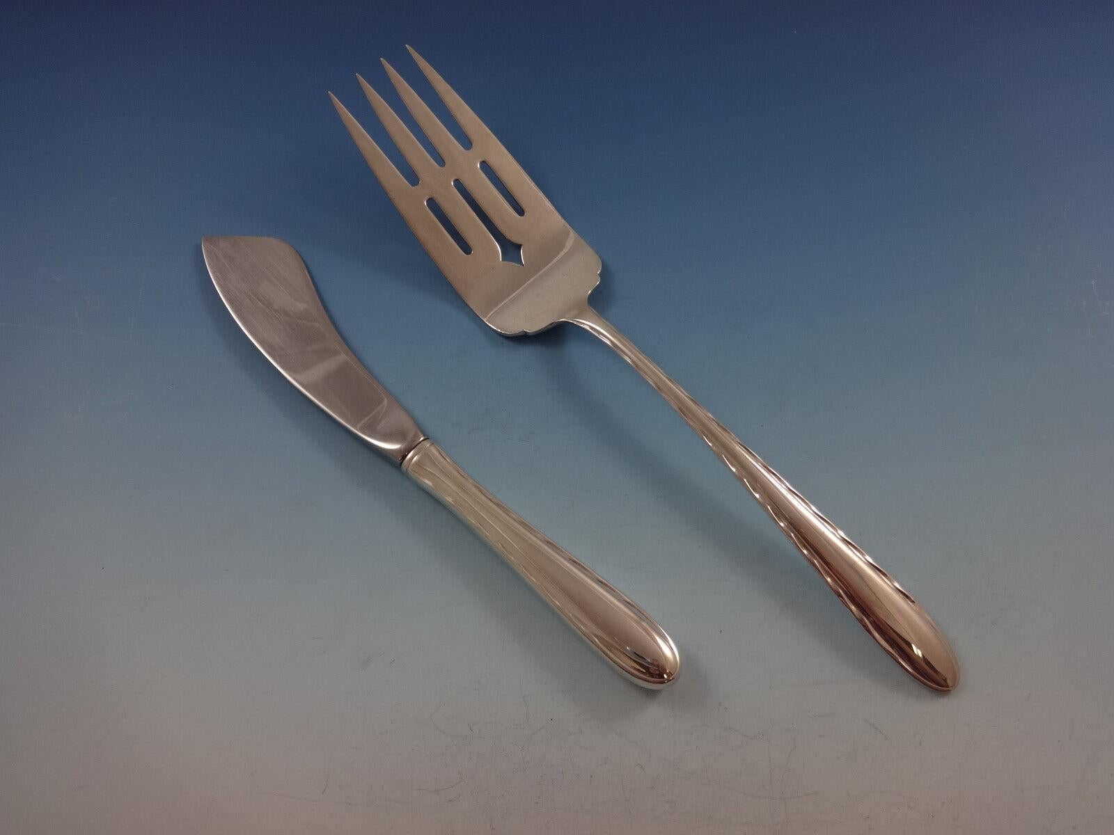 Metà XX secolo Flutes d'argento by Towle Set di posate in argento sterling per 8 persone 54 pezzi in vendita
