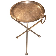 Silver Folding Cocktail Table, Spain, Midcentury
