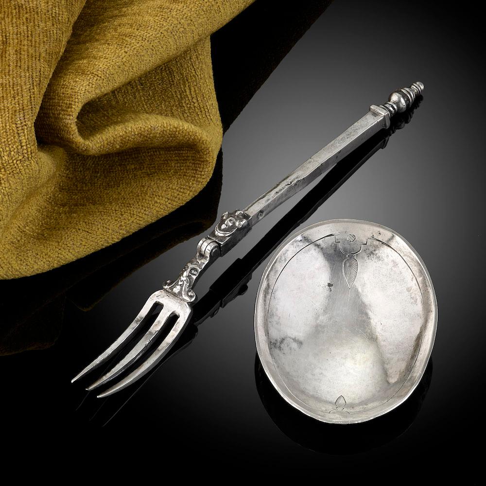 Silver Folding Spoon/Fork Travelling Set, circa 1580 For Sale 1
