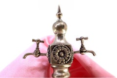 Silver fountain-shaped toothpick holder