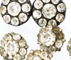 Silver - Four buttons and cufflink; in silver - 18th century