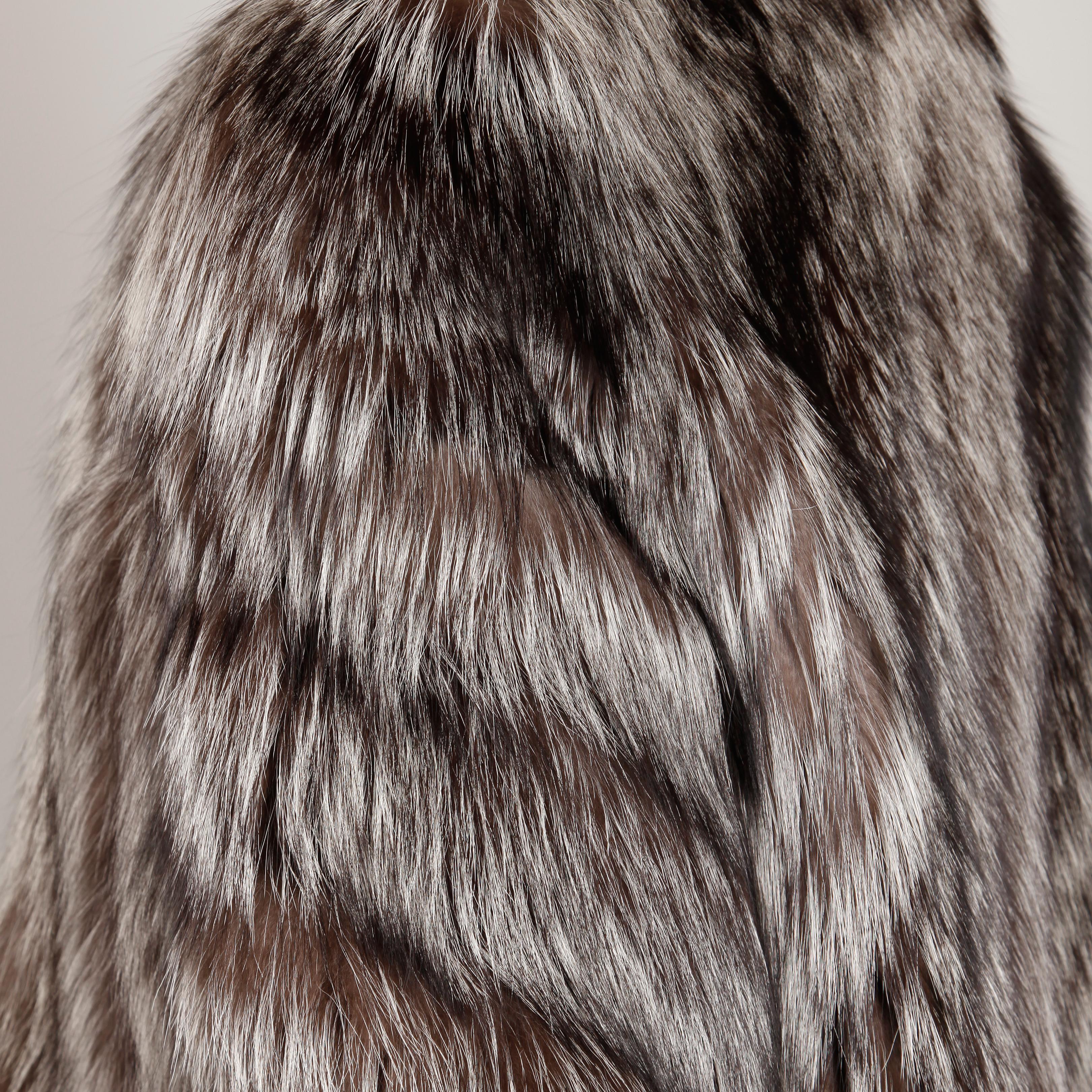 silver fox fur coat vintage