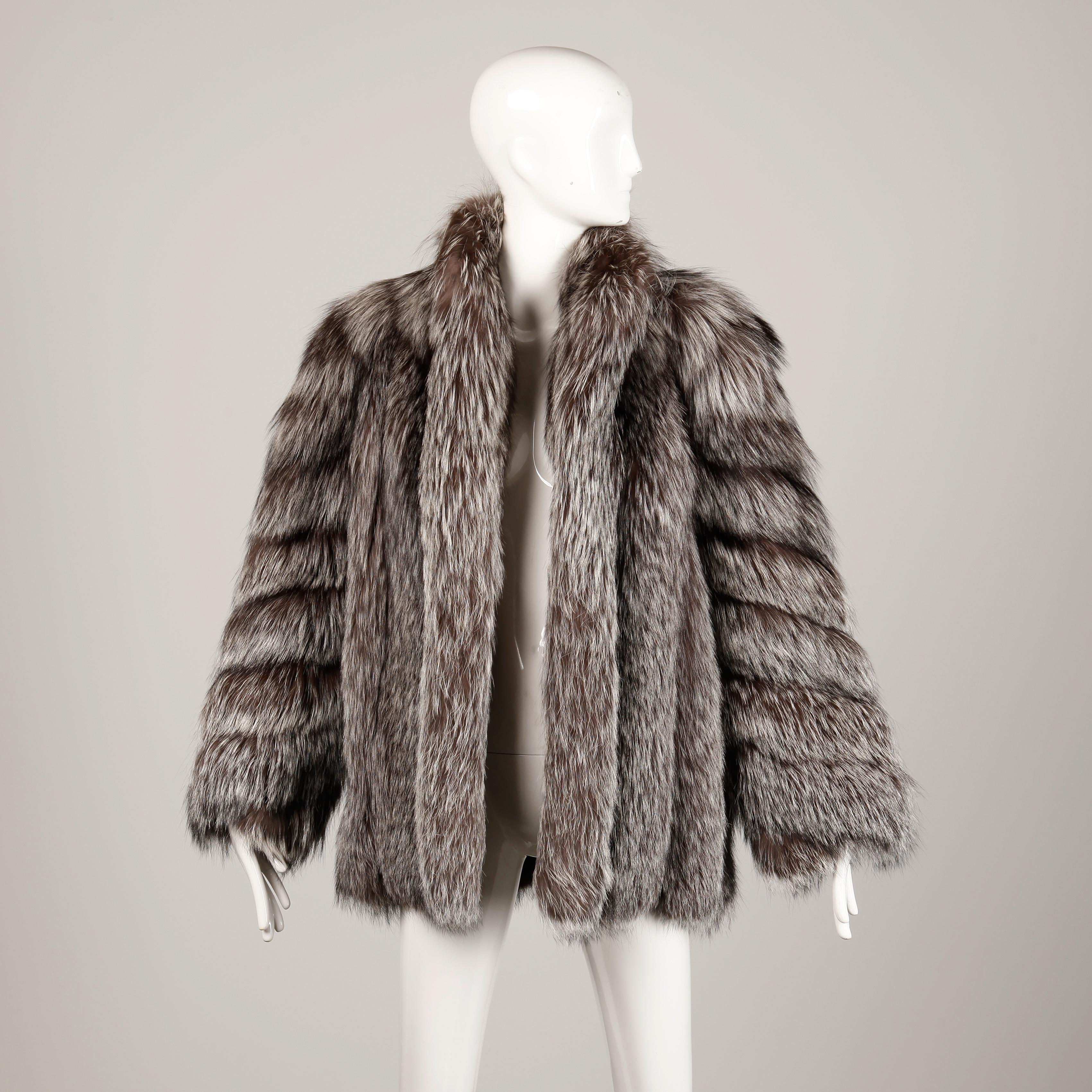 Silver Fox Fur Coat 1
