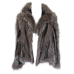 Vintage Silver Fox Fur Jacket