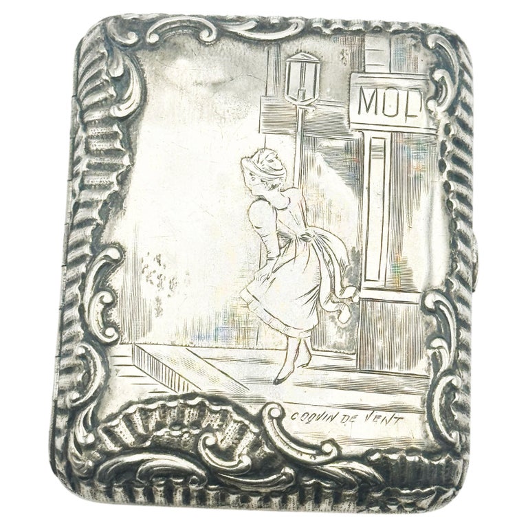 Silver French Vintage Cigarette Case