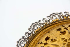 Silver fruit bowl centerpiece with wire rack