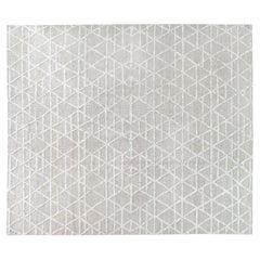 Silberner geometrischer Design-Teppich