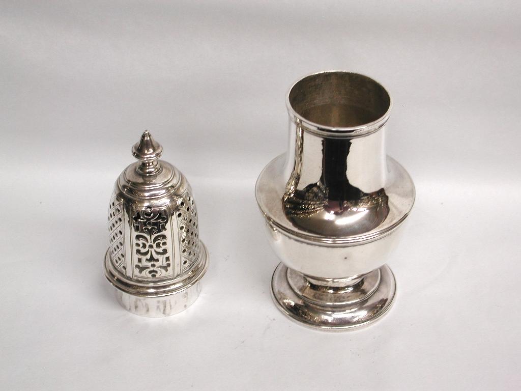 English Silver George 11 Silver Sugar/Ginger Caster, 1745, London by Richard Kirsill