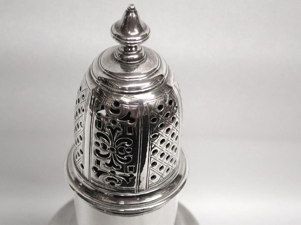 Mid-18th Century Silver George 11 Silver Sugar/Ginger Caster, 1745, London by Richard Kirsill