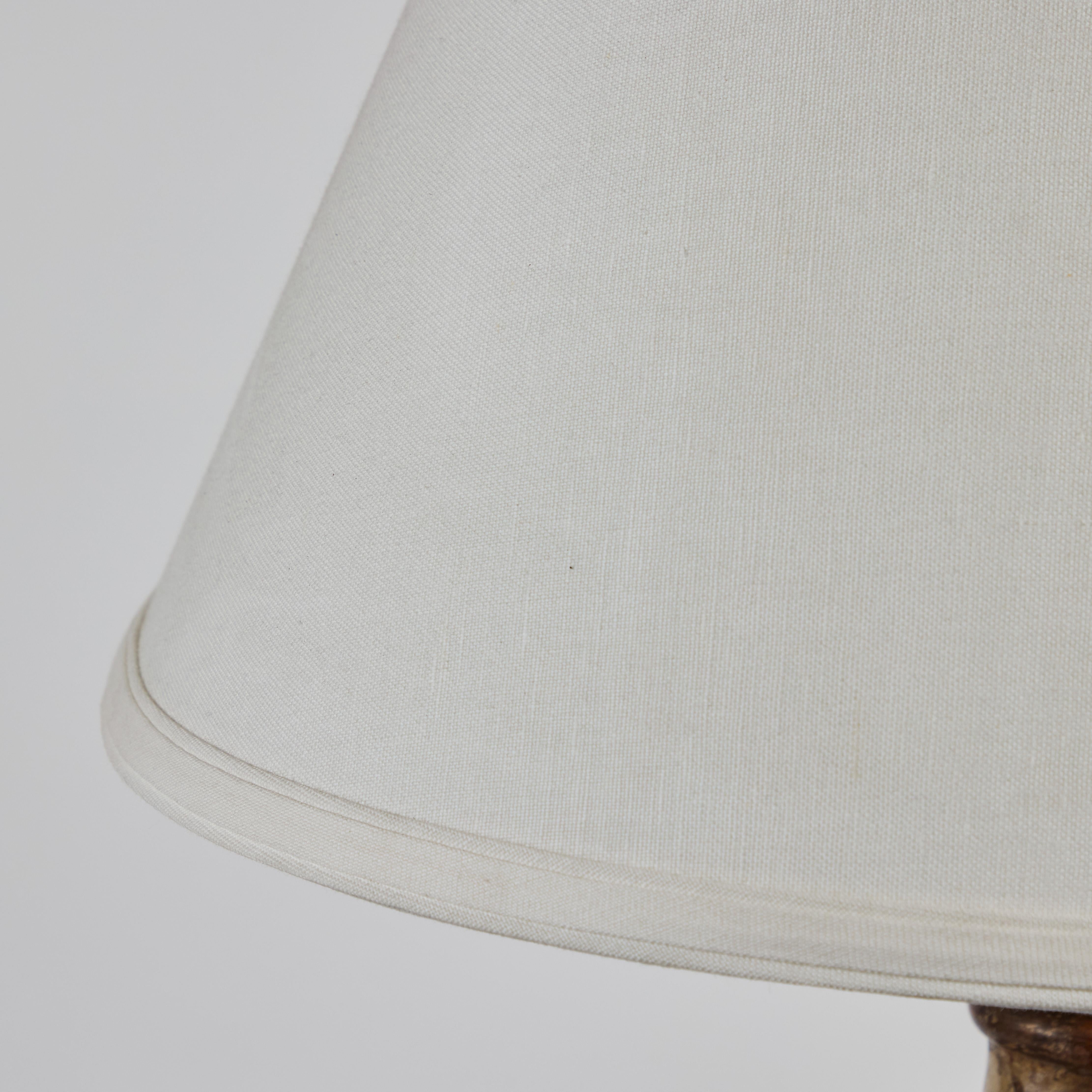 Lampes de table Florentine, dorées à l'argent en vente 1