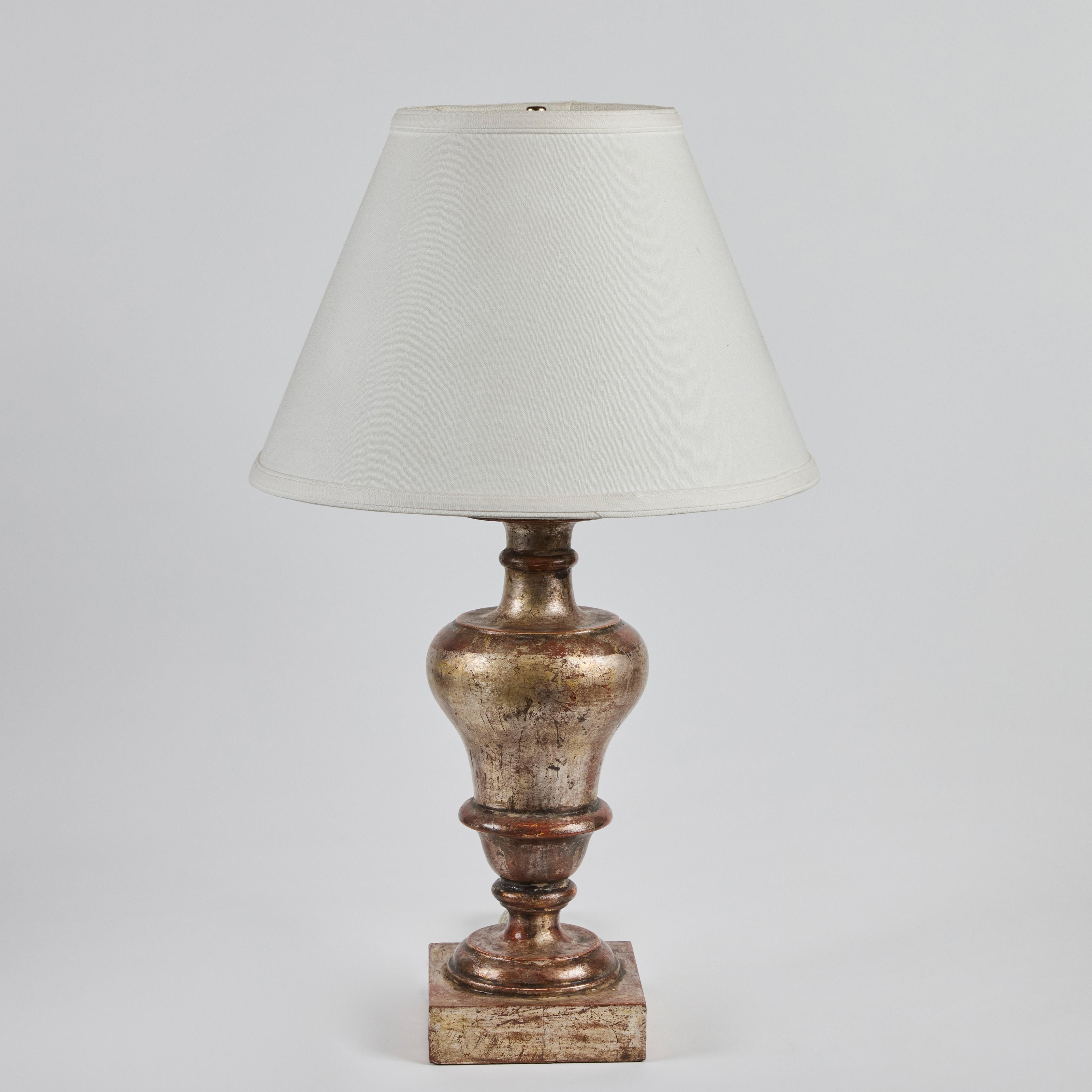 Lampes de table Florentine, dorées à l'argent en vente 2