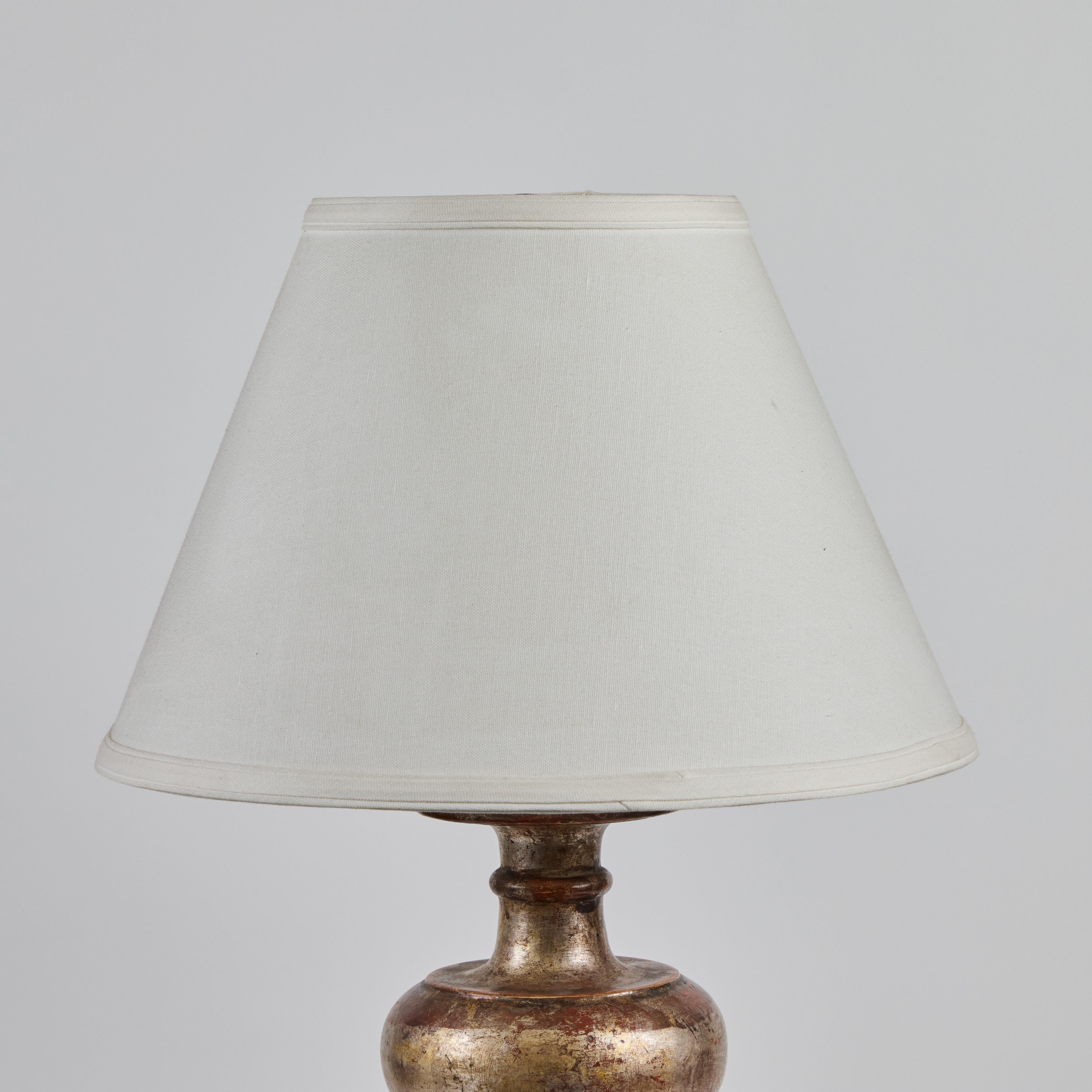 Lampes de table Florentine, dorées à l'argent Excellent état - En vente à Los Angeles, CA