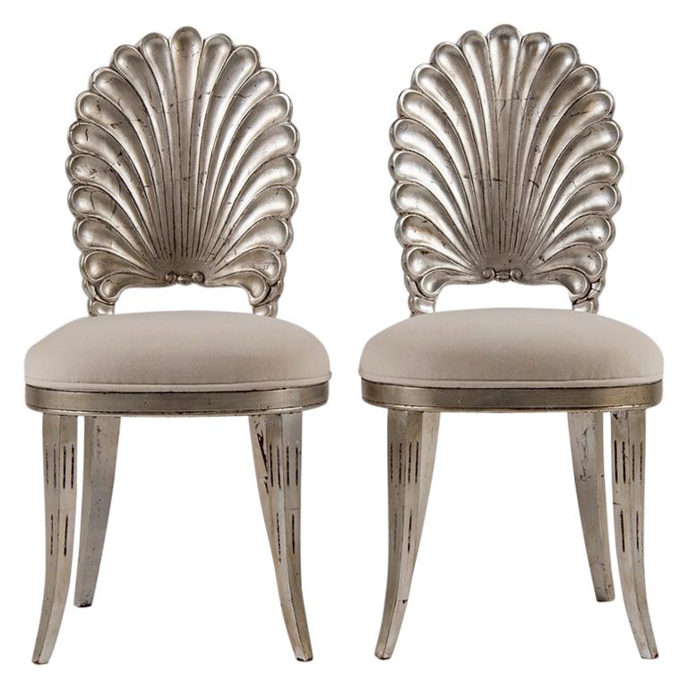 Silver Gilded Shell Grotto Chair