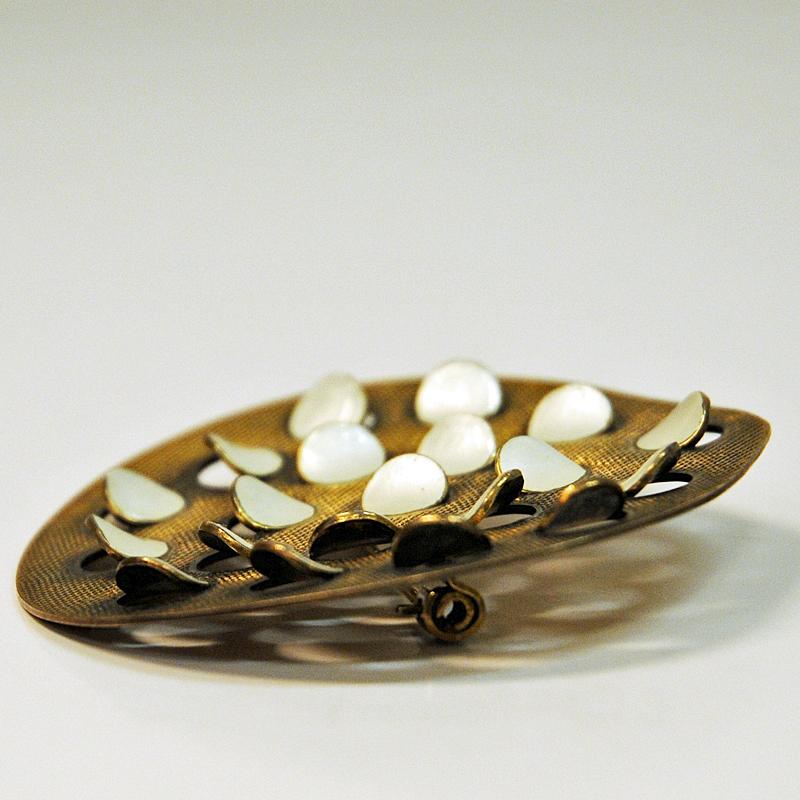 Silver Gilt and Enamel Broch by Grete Prytz Kittelsen 1950s, Norway In Good Condition In Stockholm, SE