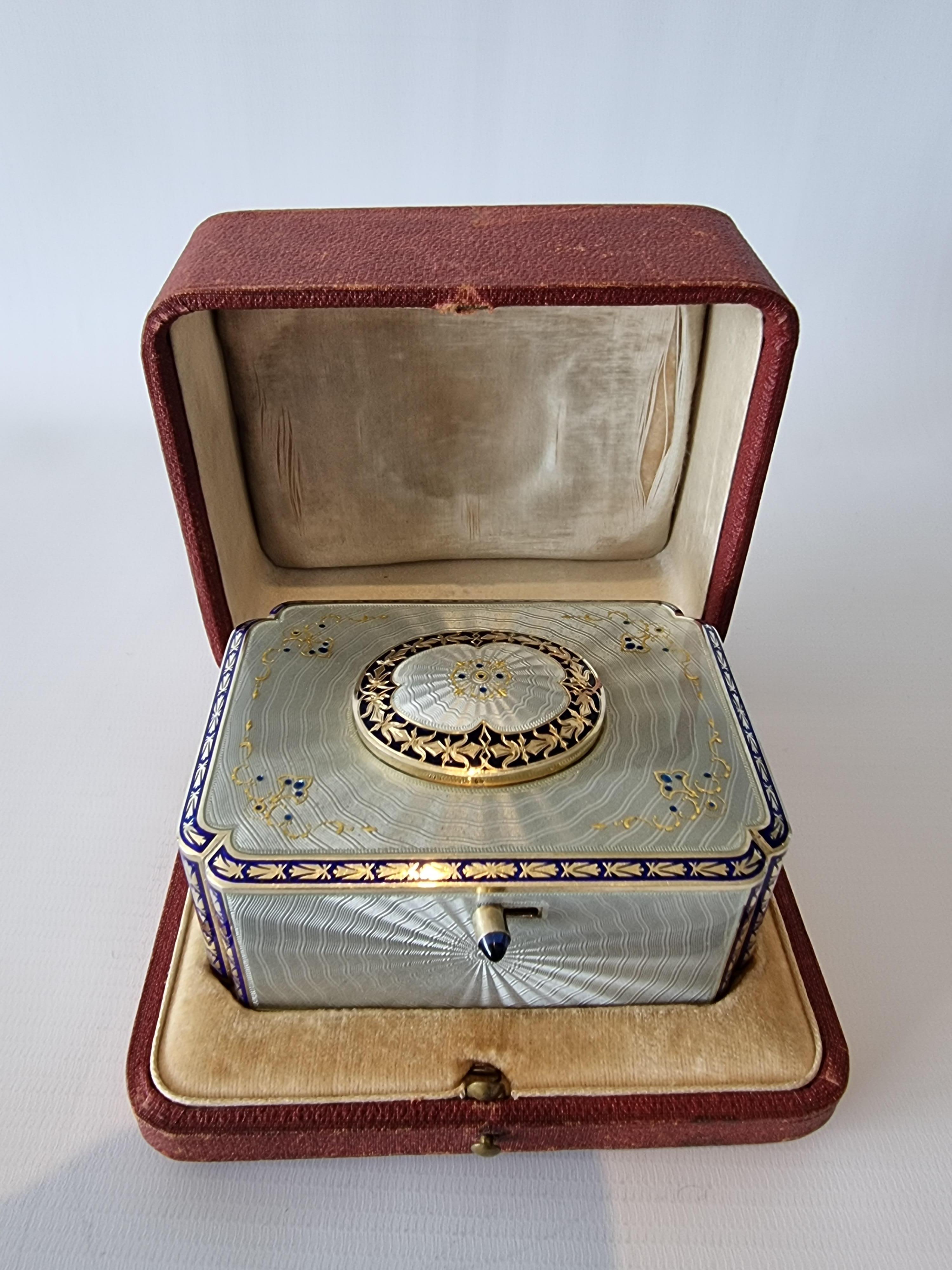 guilloche enamel box