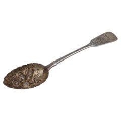 Used Silver gilt berry spoon by James and Josiah Williams Exeter 1861