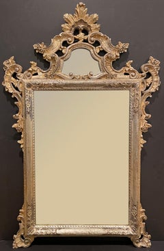 Silver Gilt Carved Venetian Rococo Mirror
