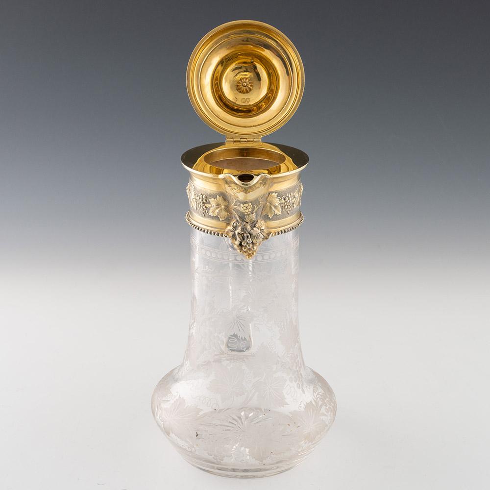 Silver Gilt Claret Jug Garrard London 1882 For Sale 1
