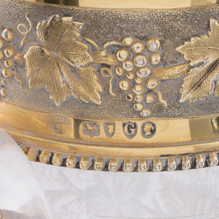 Silver Gilt Claret Jug Garrard London 1882 For Sale 3
