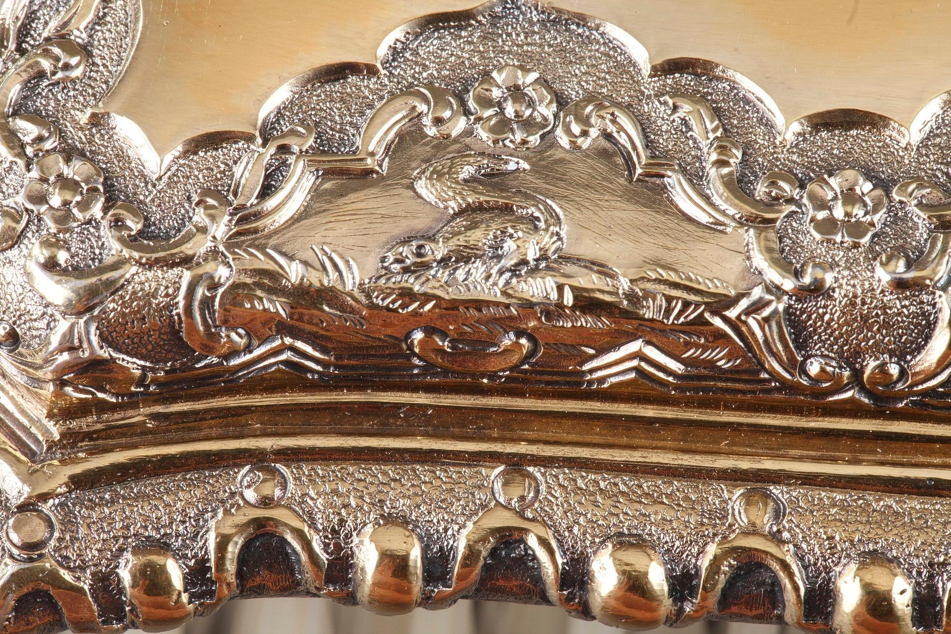 English Silver-Gilt Dressing-Table Service by Lionel Alfred Crichton, London, 1917 For Sale