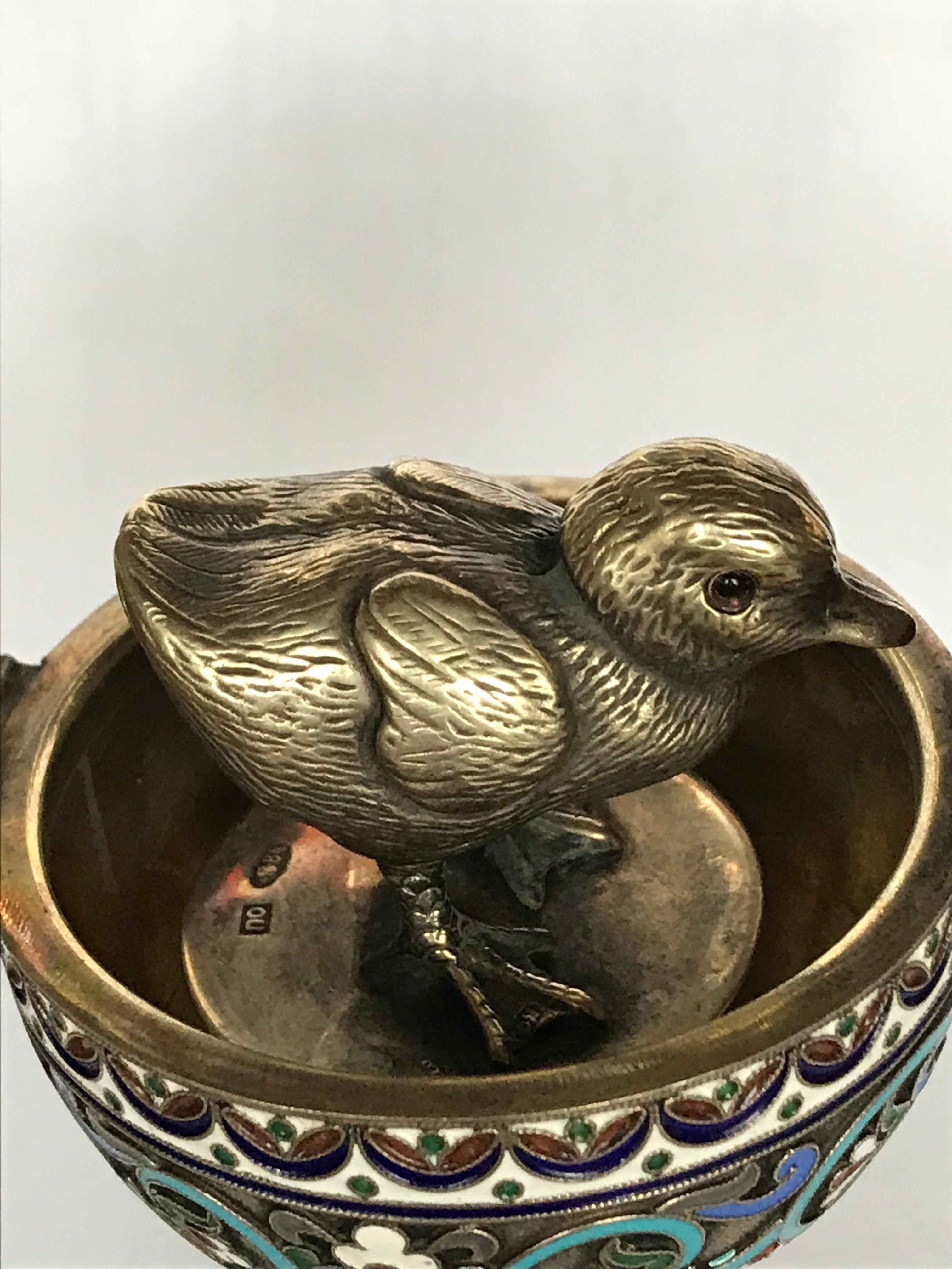 Early 20th Century Silver Gilt Easter Egg, Moscow, '1853-1916' For Sale
