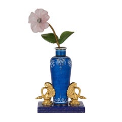 Silver-Gilt, Enamel, Diamond and Semi-Precious Stone Flower Model