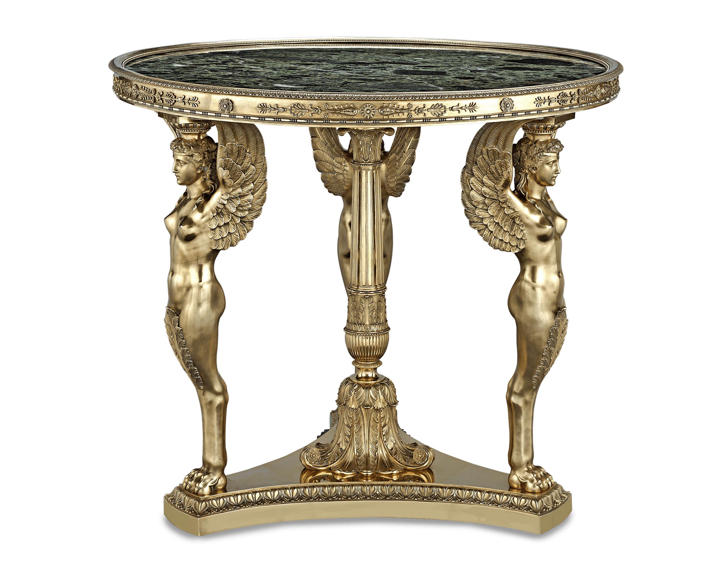 French Silver-Gilt Exhibition Tea Table by Maison Aucoc