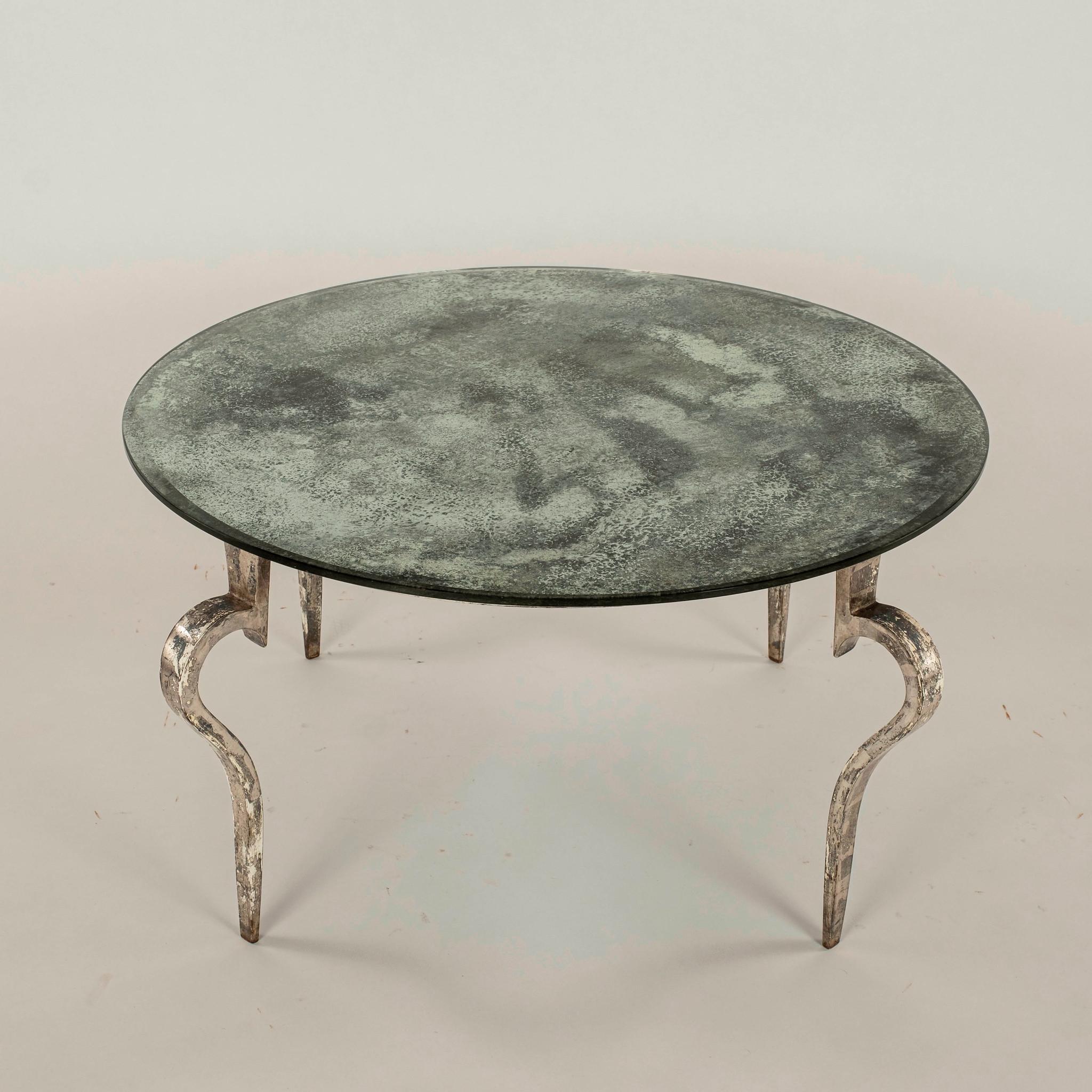 20th Century Silver Gilt Iron Cocktail Table For Sale