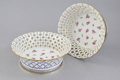 Silver gilt mounted porcelain baskets