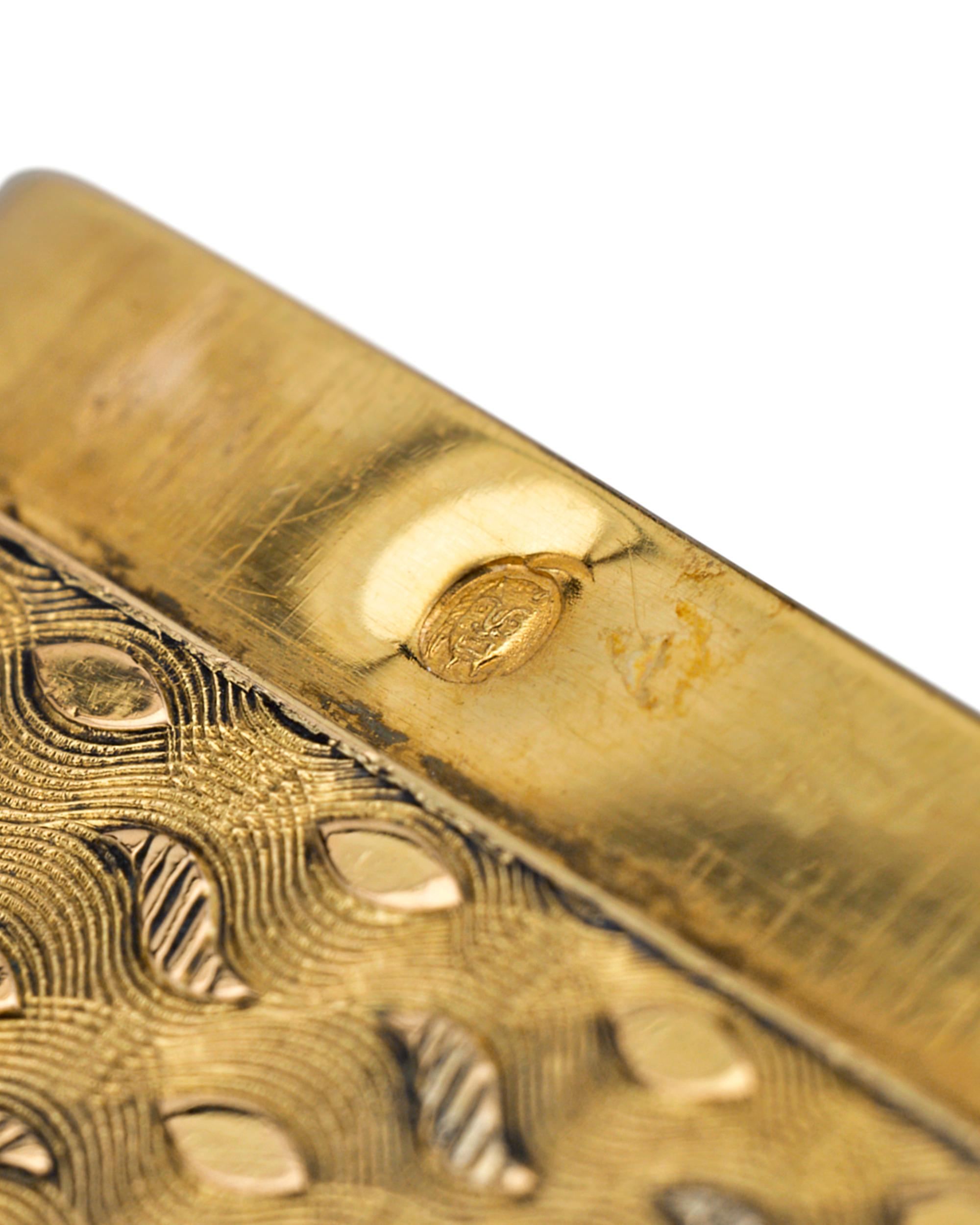 19th Century Silver-Gilt Musical Snuff Box by François Nicole For Sale