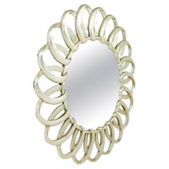 Silver gilt rococo revival wall mirror