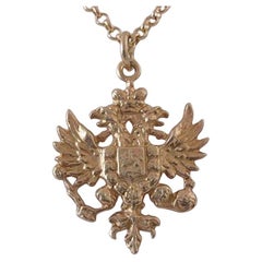 Silver-gilt Romanov Eagle Pendant by Marie Betteley
