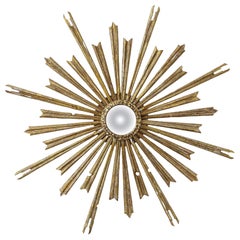 Miroir en argent doré, 20e siècle