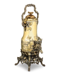 Fontana da tè in argento dorato di Odiot