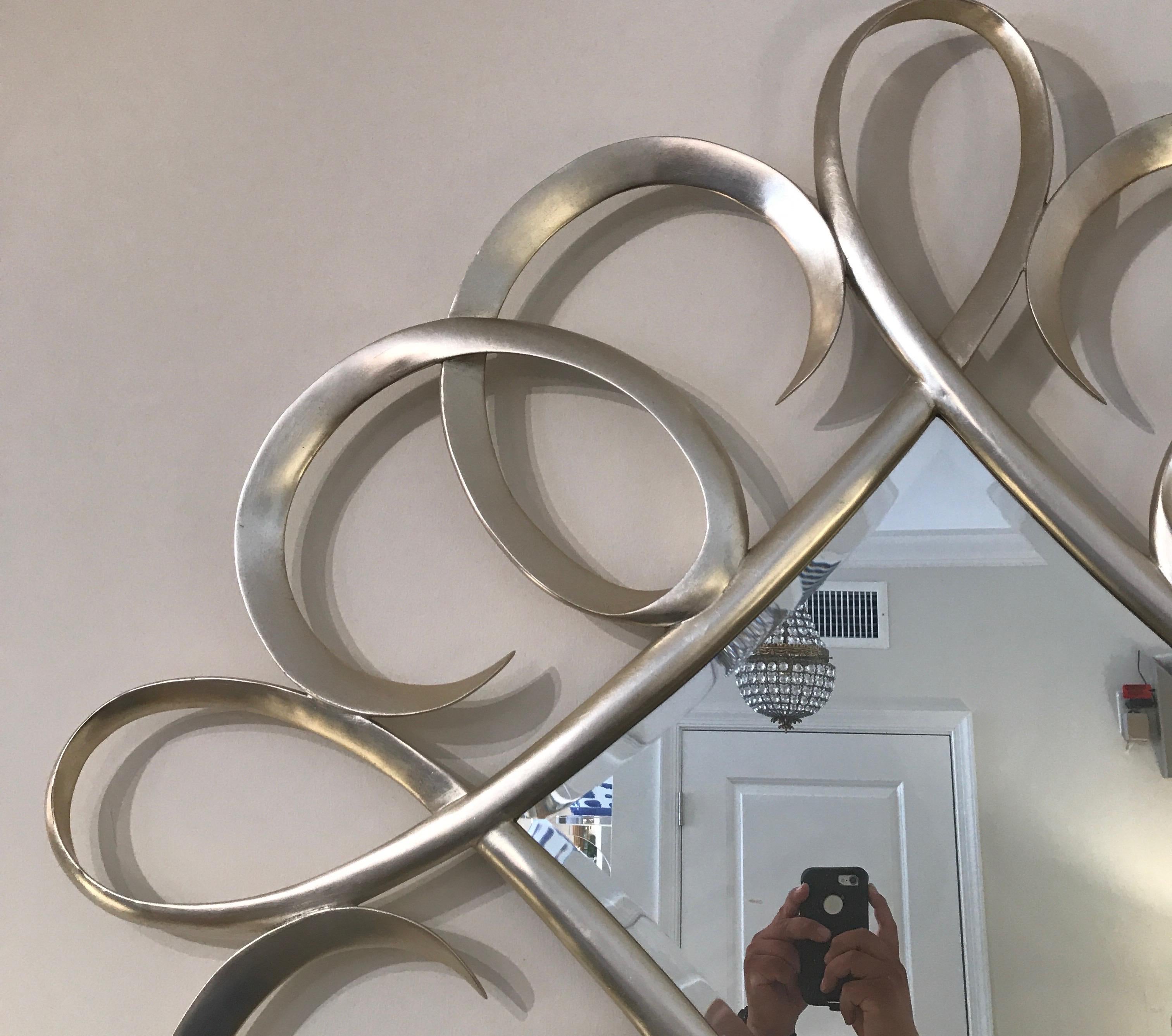 silver swirl mirror